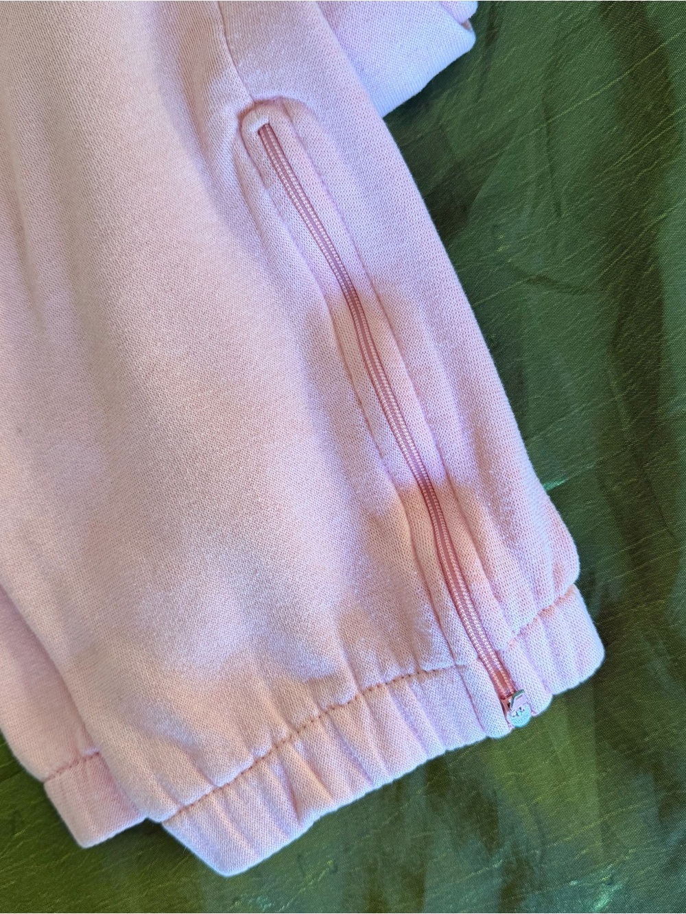 Le Coq Sportif Pink Sweatshirt with Aqua V-Inset - Picture 5 of 12